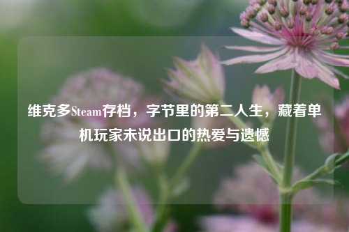 维克多Steam存档,字节里的第二人生,藏着单机玩家未说出口的热爱与遗憾