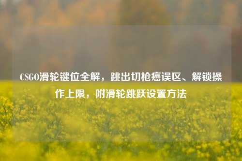 CSGO滑轮键位全解,跳出切枪癌误区、解锁操作上限,附滑轮跳跃设置方法