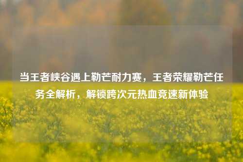 当王者峡谷遇上勒芒耐力赛,王者荣耀勒芒任务全解析,解锁跨次元热血竞速新体验