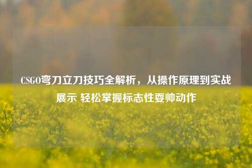 CSGO弯刀立刀技巧全解析，从操作原理到实战展示 轻松掌握标志性耍帅动作