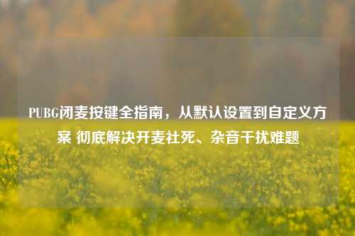 PUBG闭麦按键全指南，从默认设置到自定义方案 彻底解决开麦社死、杂音干扰难题