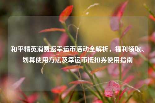 和平精英消费返幸运币活动全解析,福利领取、划算使用方法及幸运币抵扣券使用指南
