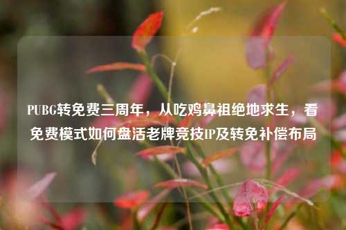 PUBG转免费三周年，从吃鸡鼻祖绝地求生，看免费模式如何盘活老牌竞技IP及转免补偿布局