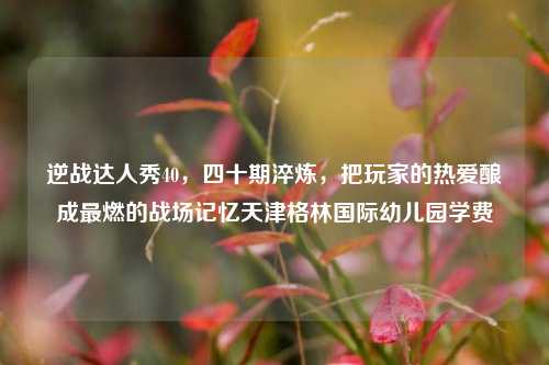 逆战达人秀40,四十期淬炼,把玩家的热爱酿成最燃的战场记忆天津格林国际幼儿园学费