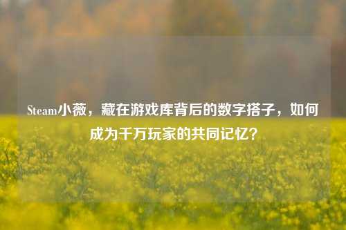 Steam小薇,藏在游戏库背后的数字搭子,如何成为千万玩家的共同记忆?