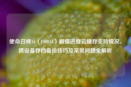 使命召唤16（COD16）剧情进度云储存支持情况、跨设备存档备份技巧及常见问题全解析