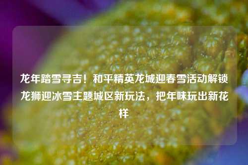 龙年踏雪寻吉!和平精英龙城迎春雪活动解锁龙狮迎冰雪主题城区新玩法,把年味玩出新花样