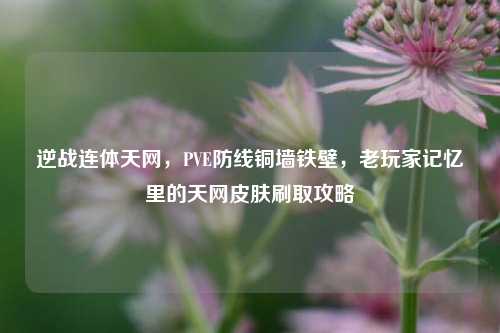 逆战连体天网,PVE防线铜墙铁壁,老玩家记忆里的天网皮肤刷取攻略